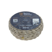 Силовой кабель Retro Electro ретро, 2х1,5, слоновая кость, длина бухты 20 2254728