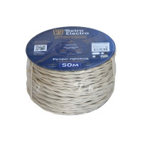 Силовой кабель Retro Electro, ретро, 3х2,5, слоновая кость, длина бухты 50 2254762