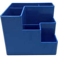 Подставка для канцелярских мелочей ОСКОЛПЛАСТ 6 отделений, голубая 601-13