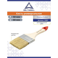 Плоская кисть DeltaRoll с деревянной ручкой, 60x8 мм 12660