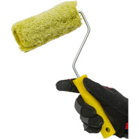 Малярный валик РемоКолор с рукояткой Синтэкс, ось 6мм, D40мм, 140мм, красная рукоятка, 04-2-515