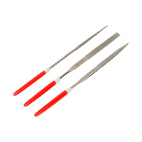 Алмазные надфили в наборе YATO 3x140x50мм, 3пр YT-6143