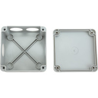 Распаечная коробка IEK КМ для открытой проводки, 100x100x45мм, IP44, 6 вводов, RAL UKO11-100-100-045-K41-44