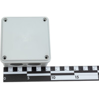 Распаечная коробка IEK КМ для открытой проводки, 100x100x45мм, IP44, 6 вводов, RAL UKO11-100-100-045-K41-44