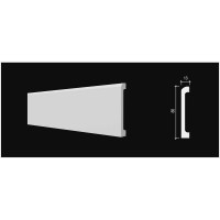 Напольный плинтус Decor-Dizayn ударопрочный влагостойкий под покраску 80Х13Х2000 мм DD706