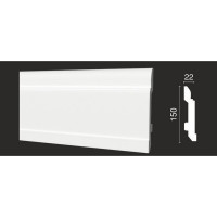 Напольный плинтус Decor-Dizayn ударопрочный влагостойкий под покраску 150Х22Х2000 мм DD702