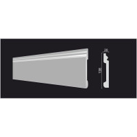 Напольный плинтус Decor-Dizayn ударопрочный влагостойкий под покраску 138Х20Х2000 мм DD31