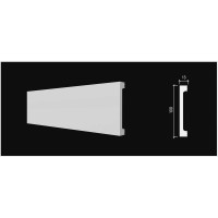 Напольный плинтус Decor-Dizayn ударопрочный влагостойкий под покраску 100Х13Х2000 мм DD709