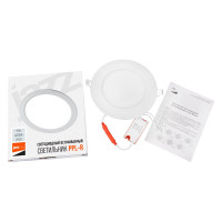 Светодиодный светильник Jazzway PPL-R WH 9Вт 4000К IP40 d145мм ДВО встраиваемый ультратонкий круглый 5008502A