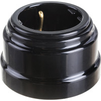 Розетка Bylectrica РА16-0202 1-местная с заз. контакт. 16А ОУ, серия РЕТРО, черный