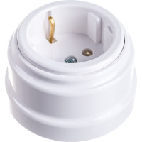 Розетка Bylectrica РА16-0202 1-местная с заз. контактом 16А ОУ, серия РЕТРО