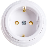 Розетка Bylectrica РА16-0202 1-местная с заз. контактом 16А ОУ, серия РЕТРО