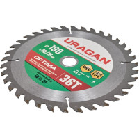 Диск пильный по дереву Optima 190х20/16 мм, 36Т URAGAN 36801-190-20-36_z01
