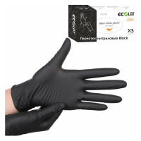 Нитриловые перчатки EcoLat Black 100 шт./уп. размер XL, 3740/XL