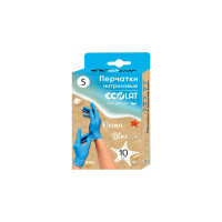 Нитриловые перчатки EcoLat голубые, 10 шт./уп., размер L 73035/L