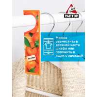 Секция от моли с запахом мандарина РАПТОР, картонная подвеска, 2 шт., NEW 2019, 25/100 ST1011