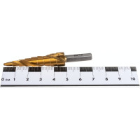 Сверло ступенчатое по металлу SPIRAL HSS-TiN 4-12х1/70 мм D.BOR SDSP-TIN-04-12-06