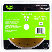 Диск алмазный Ceramic C-7 200x2.6x30/25.4 мм D.BOR C-C-07-0200-030