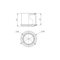 Горловина ASPLAST Г500 EL-25P-CAUN-G500-BL