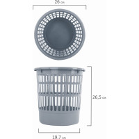 Сетчатая корзина для бумаг STAFF Basic 9 л серая 237916