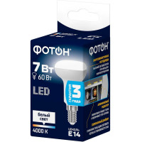 Светодиодная лампа ФОТОН LED R50 7Вт E14 4000K белый свет 24074