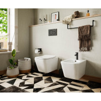 Подвесной унитаз Ceramicanova METRIC Rimless с крепежом, с сиденьем-крышкой с микролифтом CN3007