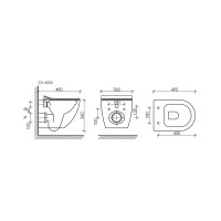 Подвесной унитаз Ceramicanova METROPOL Rimless CN4002