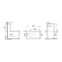 Бачок для унитаза Ceramicanova CUBIC Rimless, двойной смыв 3/6 арматура R&T CN1803-T