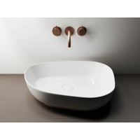 Накладной умывальник чаша Ceramicanova Element неправильной формы, 550х400х140 мм CN5003