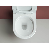 Подвесной унитаз Ceramicanova FORMA Rimless с крепежом, с сиденьем-крышкой с микролифтом CN3009