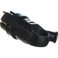 Вилка Bylectrica штепсельная с заземляющим контактом с кольцом каучук, В16-385