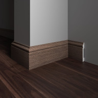 Напольный плинтус Decor-Dizayn ударопрочный, влагостойкий, ясень 79х13х2400 мм 005-92SH