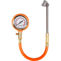 Манометр стрелочный профессиональный Airline, с шлангом, обрезиненный, 10 АТМ APR-M-03
