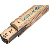 Складной метр HOEGERT TECHNIK деревянный, 1м, усиленные крепления HT4M261-D