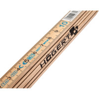 Складной метр HOEGERT TECHNIK деревянный, 1м, усиленные крепления HT4M261-D