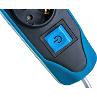 Electraline Удлинитель 5Р+2USB с выключателем 3x1-2М с заземлением силикон черно-синий 62157