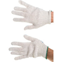 Перчатки АНТЕЙ ПЛЮС Эконом, ПВХ-точка, 10 класс вязки, 100 текс 38-40г, белые, 250 пар, 003