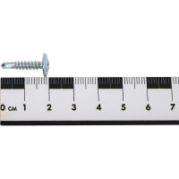 Саморезы ВИРТУОЗ 4,2х19 полусферическая головка с прессшайбой, цинк, острый 700 шт 550-23308
