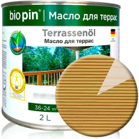 Масло для террас BIO PIN 4010 Terrassenol в цвете Пшеничный (2083) 2 л 40105C101