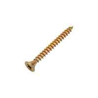 Универсальные шурупы ВИРТУОЗ 3,0х30 мм, потайная головка, желтый цинк 100 шт 02808