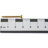 Универсальные шурупы ВИРТУОЗ 3,0х30 мм, потайная головка, желтый цинк 100 шт 02808