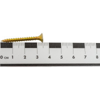 Универсальные шурупы ВИРТУОЗ 4,0х35 мм, потайная головка, желтый цинк 50 шт 02860