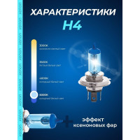 Автолампа KRAFT H11 12v 55w PGJ19-2 Pro Xenon 2шт KT 700230