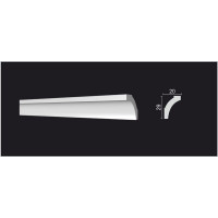 Потолочный карниз Decor-Dizayn ударопрочный влагостойкий под покраску 29Х20Х2000 мм DD36