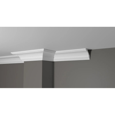 Потолочный карниз Decor-Dizayn ударопрочный влагостойкий под покраску 69Х65Х2000 мм DD17