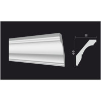 Потолочный карниз Decor-Dizayn ударопрочный влагостойкий под покраску 69Х65Х2000 мм DD17