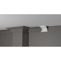 Потолочный карниз Decor-Dizayn ударопрочный влагостойкий под покраску 69Х65Х2000 мм DD17