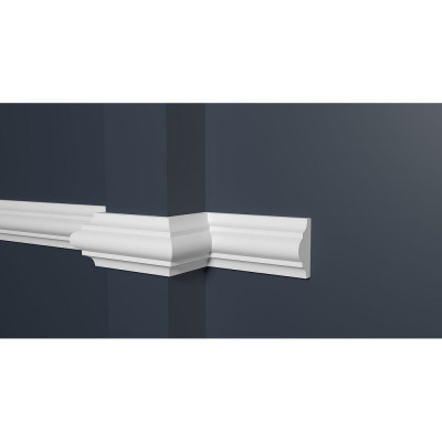 Стеновой молдинг Decor-Dizayn ударопрочный влагостойкий под покраску 40Х19Х2000 мм DD002