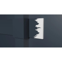 Стеновой молдинг Decor-Dizayn ударопрочный влагостойкий под покраску 99Х8Х2000 мм DD12