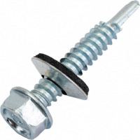 Кровельные саморезы ВИРТУОЗ 6,3х38 мм, цинк 100 шт 600-74379